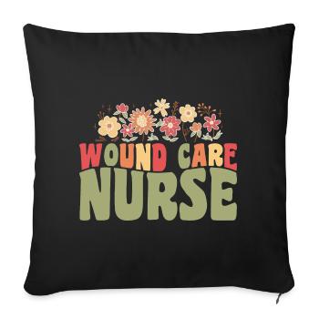 Wound Care Nurse - Sofa pillowcase 17,3'' x 17,3'' (45 x 45 cm) - black - Front
