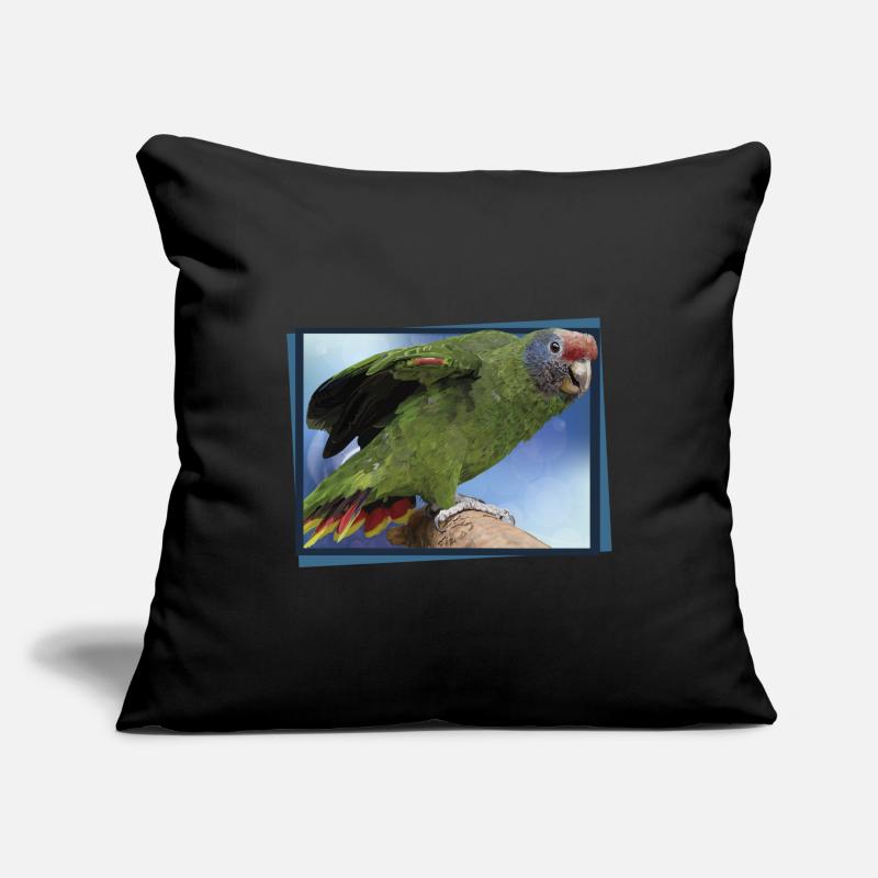 Le perroquet à queue rousse Housse de coussin décorative 45 x 45 cm