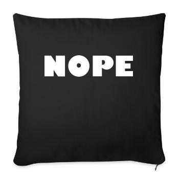NOPE - Sofa pillowcase 17,3'' x 17,3'' (45 x 45 cm) - black - Front