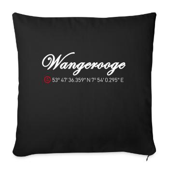 Insel Wangerooge - Sofakissenbezug 45 x 45 cm - Schwarz - Vorne