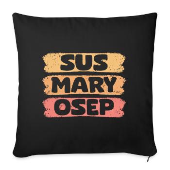 Sus Mary Osep Retro Pinoy Expression For A - Sofakissenbezug 45 x 45 cm - Schwarz - Vorne