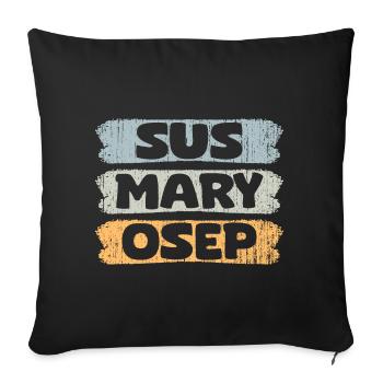 Vintage Sus Mary Osep Pinoy Expression For - Sofakissenbezug 45 x 45 cm - Schwarz - Vorne