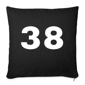 38 - Sofa pillowcase 17,3'' x 17,3'' (45 x 45 cm) - black - Front