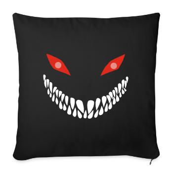 Fleischfressender Lächeln - Sofakissenbezug 45 x 45 cm - Schwarz - Vorne