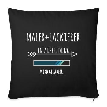 Maler und Lackierer Ausbildung Beruf - Sofakissenbezug 45 x 45 cm - Schwarz - Vorne