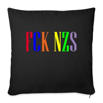 FCK NZS - Housse de coussin décorative 45 x 45 cm - noir - Devant