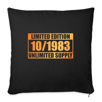 40th Birthday Limited Edition - ꝏ Supply 10/1983 - Housse de coussin décorative 45 x 45 cm - noir - Devant