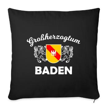 Die Badenser kommen - Sofakissenbezug 45 x 45 cm - Schwarz - Vorne
