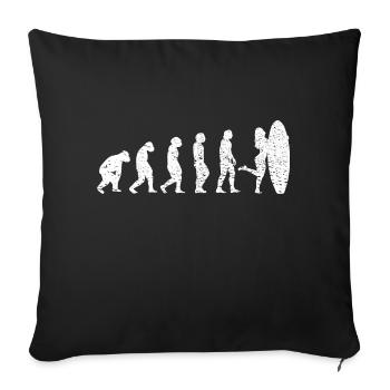 Surfer Surfer Planche de surf surf - Housse de coussin décorative 45 x 45 cm - noir - Devant