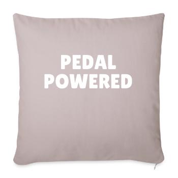 Pedal Powered cycling slogan, bike lover gift - Sofa pillowcase 17,3'' x 17,3'' (45 x 45 cm) - light taupe - Front