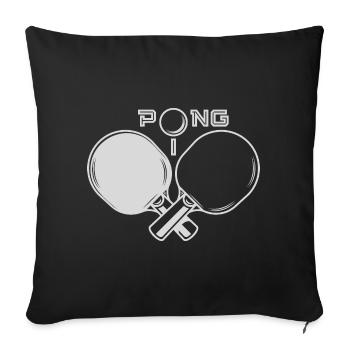Vintage Ping Pong - Sofa pillowcase 17,3'' x 17,3'' (45 x 45 cm) - black - Front