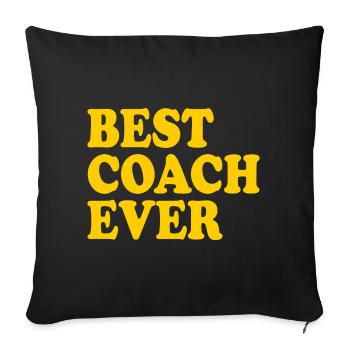 Best coach ever - Sofa pillowcase 17,3'' x 17,3'' (45 x 45 cm) - black - Front