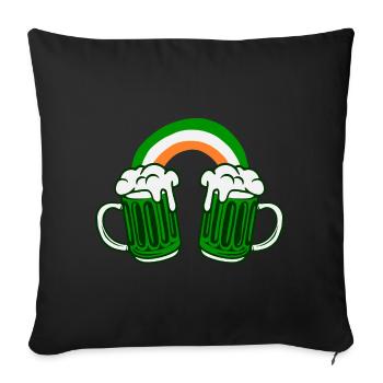 Irish Beer Ireland Flag St. Patrick's Day - Sofa pillowcase 17,3'' x 17,3'' (45 x 45 cm) - black - Front