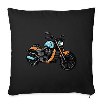 Motorcycle Biker - Sofa pillowcase 17,3'' x 17,3'' (45 x 45 cm) - black - Front