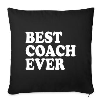 Best coach ever - Sofa pillowcase 17,3'' x 17,3'' (45 x 45 cm) - black - Front