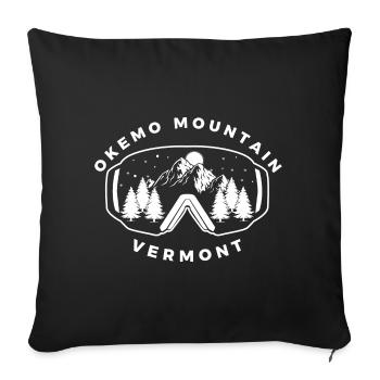Montagne de ski d’Okemo, Vermont - Housse de coussin décorative 45 x 45 cm - noir - Devant