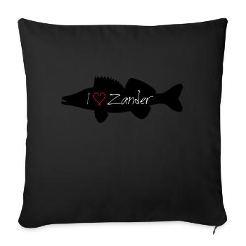 I Love Zander black - Sofa pillowcase 17,3'' x 17,3'' (45 x 45 cm) - black - Front