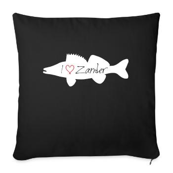 I Love Zander white - Sofa pillowcase 17,3'' x 17,3'' (45 x 45 cm) - black - Front