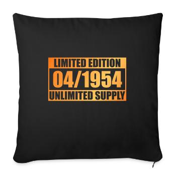 70th Birthday Limited Edition - ꝏ Supply 05/1954 - Sofa pillowcase 17,3'' x 17,3'' (45 x 45 cm) - black - Front