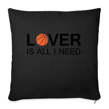 Basketball - Sofa pillowcase 17,3'' x 17,3'' (45 x 45 cm) - black - Front