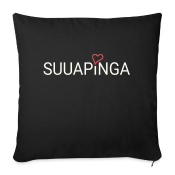 Suuapinga - Sofa pillowcase 17,3'' x 17,3'' (45 x 45 cm) - black - Front