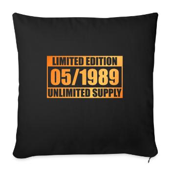 35th Birthday Limited Edition - ꝏ Supply 05/1989 - Sofa pillowcase 17,3'' x 17,3'' (45 x 45 cm) - black - Front