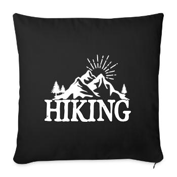 Hiking - Hiking Design - Housse de coussin décorative 45 x 45 cm - noir - Devant