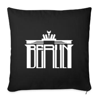Berlin - Sofa pillowcase 17,3'' x 17,3'' (45 x 45 cm) - black - Front