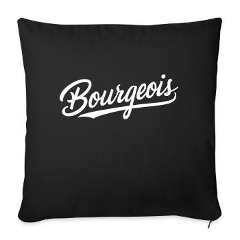 Bourgeois - Housse de coussin décorative 45 x 45 cm - noir - Devant