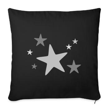 Star group multicolored - Sofa pillowcase 17,3'' x 17,3'' (45 x 45 cm) - black - Front