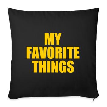 my favorite things - Sofakissenbezug 45 x 45 cm - Schwarz - Vorne