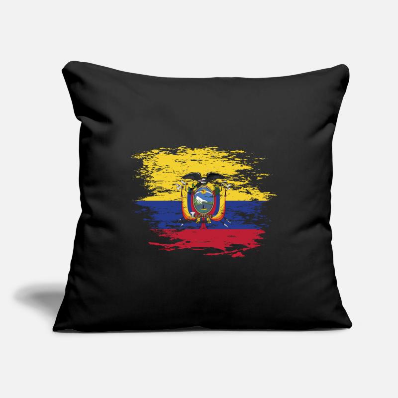 Drapeau de l'Équateur utilisé Housse de coussin décorative 45 x 45 cm
