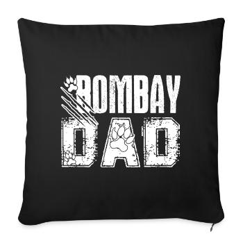 Bombay Bombay Cat Dad - Sofa pillowcase 17,3'' x 17,3'' (45 x 45 cm) - black - Front