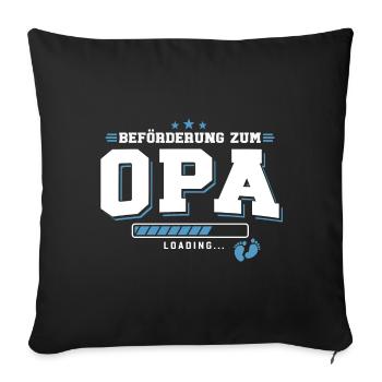Beförderung zum Opa loading - Sofakissenbezug 45 x 45 cm - Schwarz - Vorne