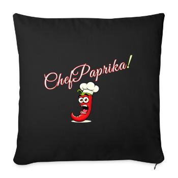 Chef Paprika - Sofa pillowcase 17,3'' x 17,3'' (45 x 45 cm) - black - Front