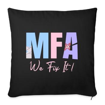 MFA We Fix It Medical Assistant - Sofa pillowcase 17,3'' x 17,3'' (45 x 45 cm) - black - Front