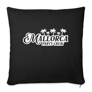 Mallorca Party Crew - Sofa pillowcase 17,3'' x 17,3'' (45 x 45 cm) - black - Front