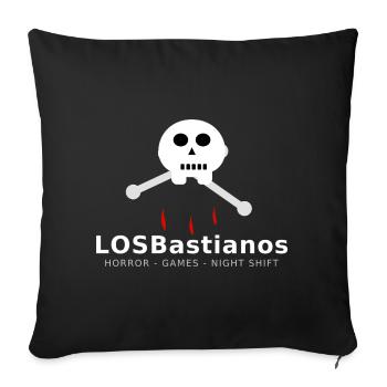 La « Nuit sanglante » de LosBastiano – Skull & Bones - Housse de coussin décorative 45 x 45 cm - noir - Devant