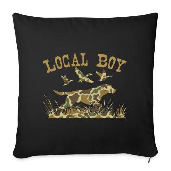 Local Boy Labrador Retriever Outdoor Hunting - Sofa pillowcase 17,3'' x 17,3'' (45 x 45 cm) - black - Front
