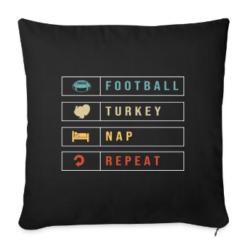 Papa Grand-père Grand-père Thanksgiving Père - Housse de coussin décorative 45 x 45 cm - noir - Devant