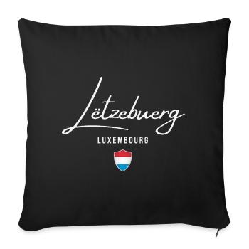 I love Luxembourg, born in Luxembourg - Sofa pillowcase 17,3'' x 17,3'' (45 x 45 cm) - black - Front