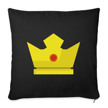 Couronne - Housse de coussin décorative 45 x 45 cm - noir - Devant