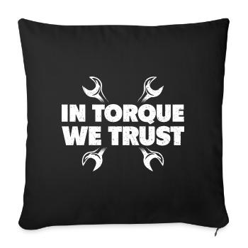 Dans le couple, nous faisons confiance à la voiture de course Muscle Car - Housse de coussin décorative 45 x 45 cm - noir - Devant