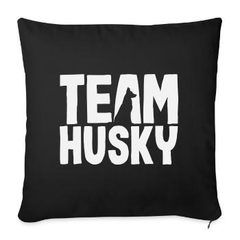 Drôle Husky Husky Propriétaire Husky Propriétaire Cadeau - Housse de coussin décorative 45 x 45 cm - noir - Devant