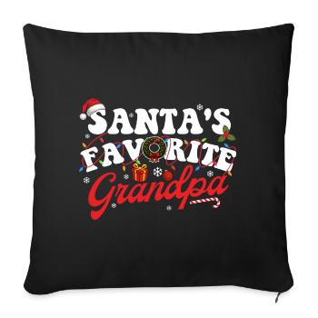 Weihnachtsmanns Lieblingsopa Lustiges Weihnachtsgeschenk Papa - Sofakissenbezug 45 x 45 cm - Schwarz - Vorne