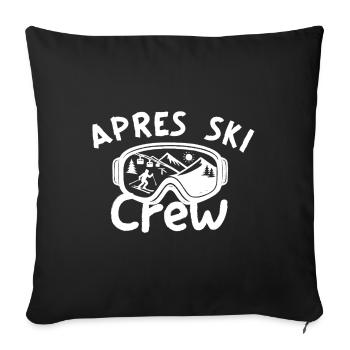 Après Ski Crew – Winter Sports Skiing Saying - Sofa pillowcase 17,3'' x 17,3'' (45 x 45 cm) - black - Front
