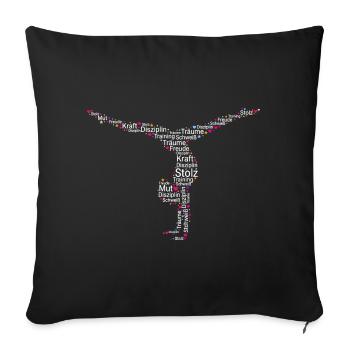 Gymnastics Gift for Gymnast - Funny - Sofa pillowcase 17,3'' x 17,3'' (45 x 45 cm) - black - Front
