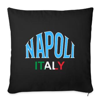 Napoli - Sofa pillowcase 17,3'' x 17,3'' (45 x 45 cm) - black - Front