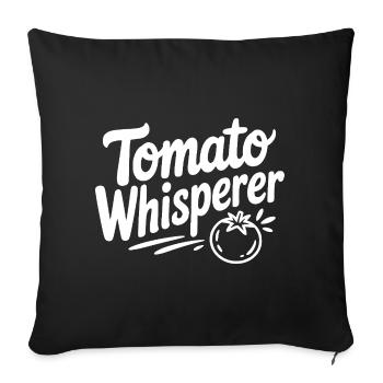 Le Chuchoteur de Tomates - Housse de coussin décorative 45 x 45 cm - noir - Devant