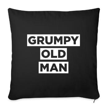GRUMPY OLD MAN - Housse de coussin décorative 45 x 45 cm - noir - Devant